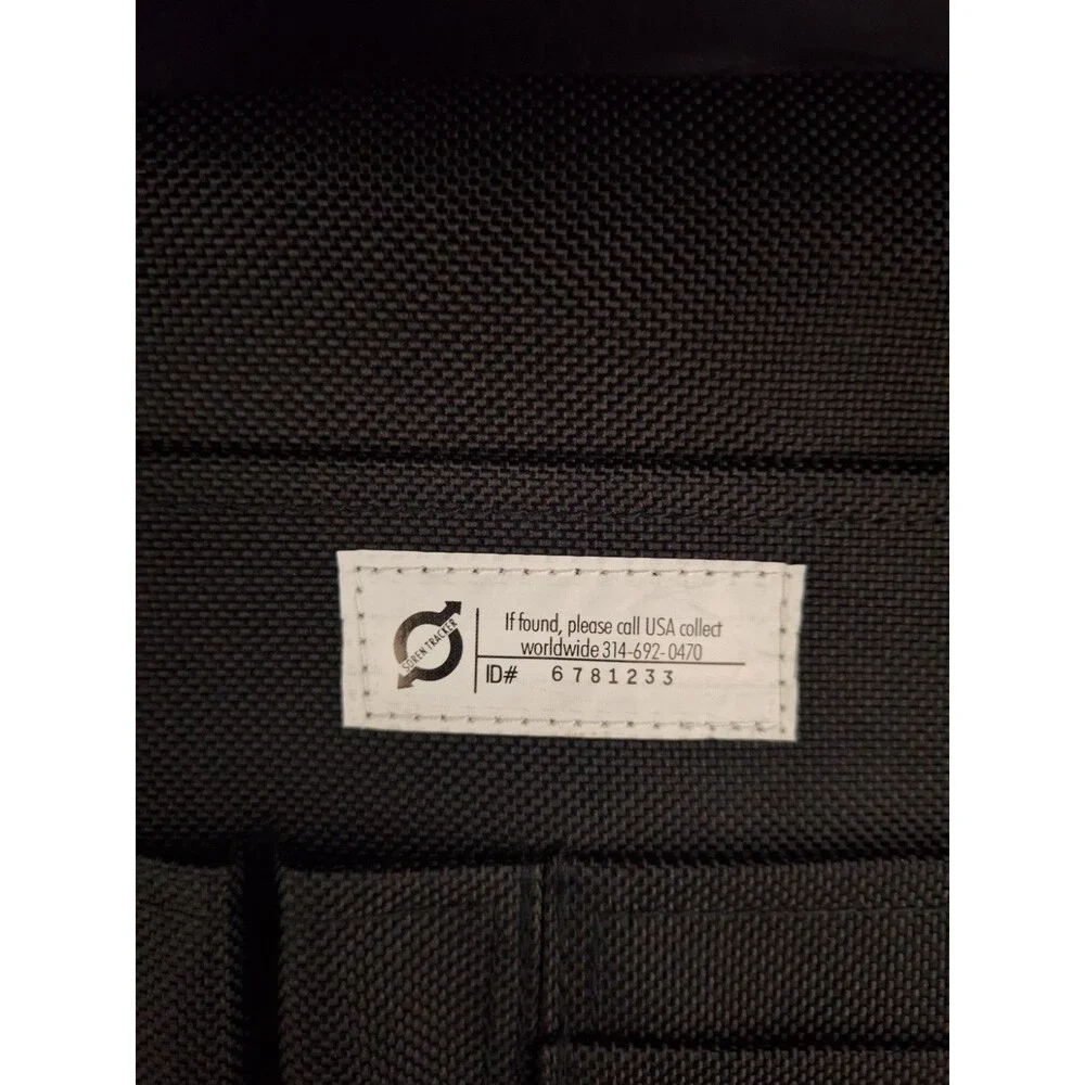 Soren Black Canvas Briefcase Messenger Security Fast Pass Laptop Bag -NEW